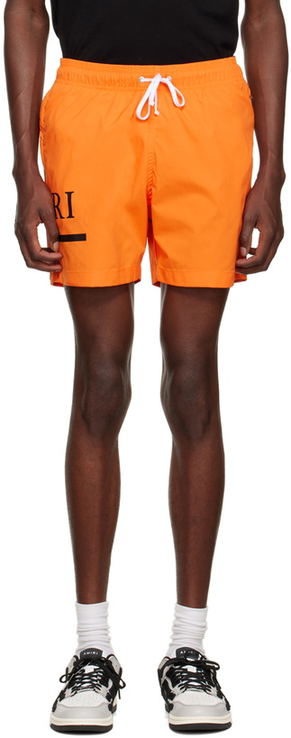 Photo: AMIRI Orange Ma Bar Swim Shorts