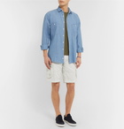 Incotex - Slim-Fit Garment-Dyed Cotton and Linen-Blend Cargo Shorts - Men - Off-white