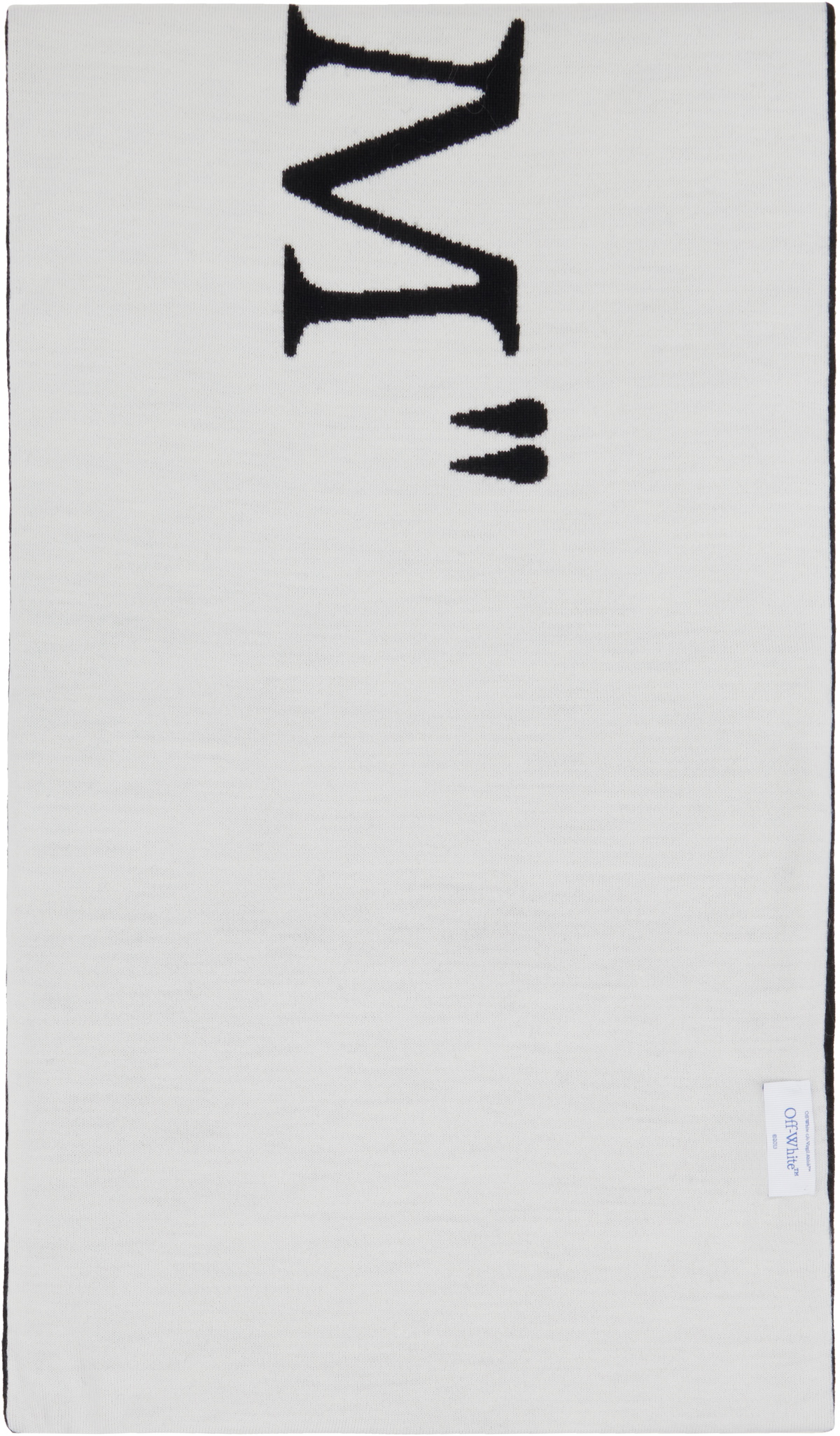Off-White Black & White 'Keep Warm' Scarf
