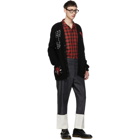 Valentino Black Cable Knit Video Game Cardigan