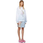 Im Sorry by Petra Collins SSENSE Exclusive Blue and White Graphic Pullover Hoodie