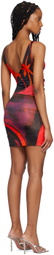 Louisa Ballou Red & Black Summer Solstice Minidress
