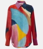 Chloe - Printed silk crêpe de chine shirt