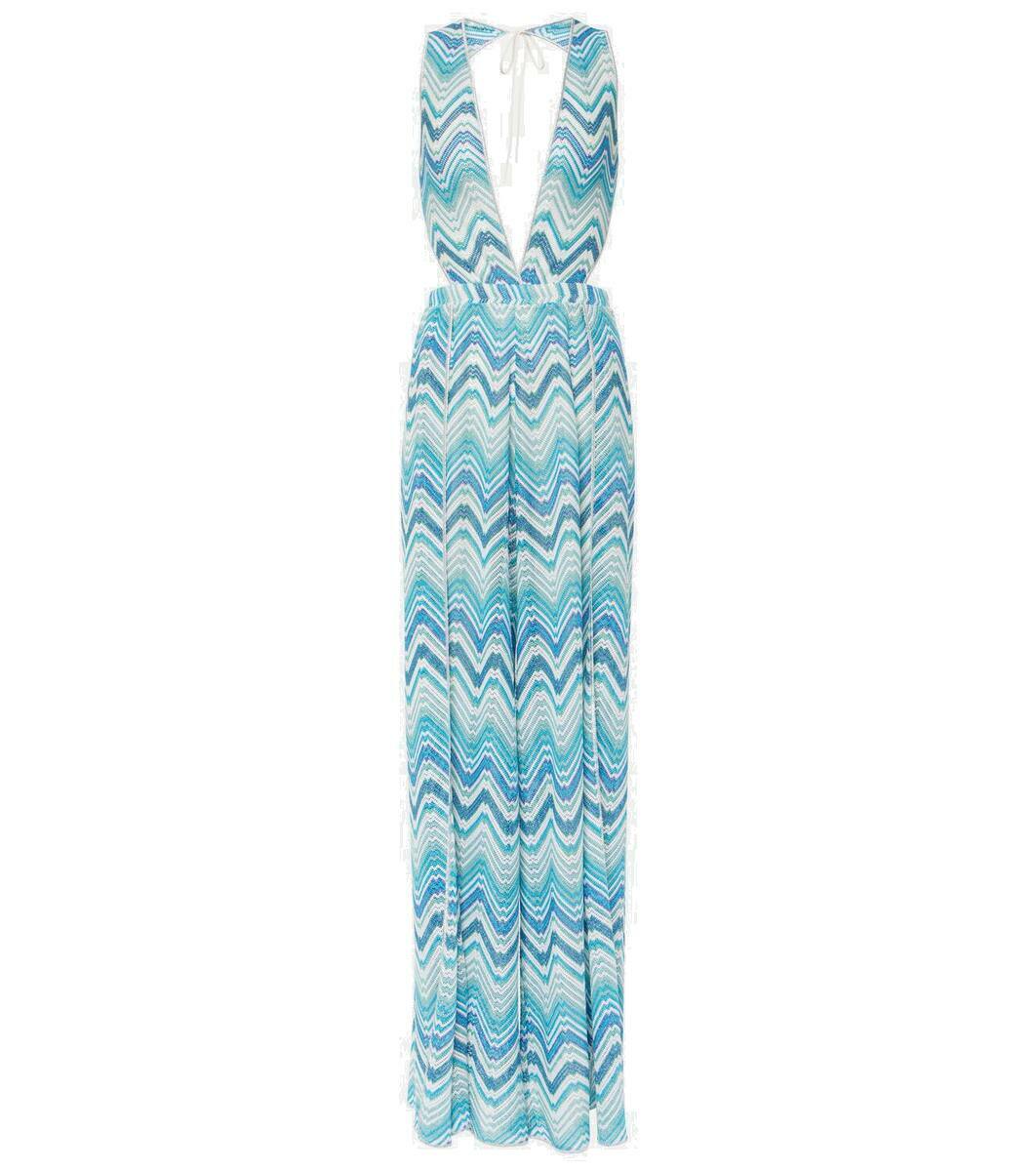 MISSONI ミッソーニ Zig zag lame jumpsuit ワンピース Zigzag cotton-blend lamé jumpsuit in multicoloured - Missoni