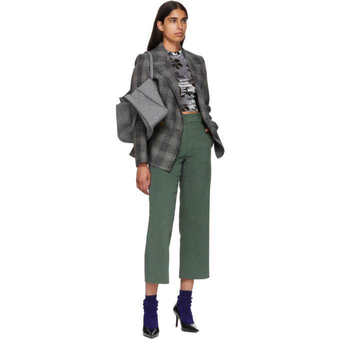 Acne Studios Blue Check Double-Breasted Blazer