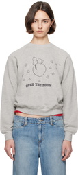 Re/Done Gray Classic 'Snoopy Moon' Sweatshirt