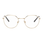 Dolce and Gabbana Gold Round Glasses