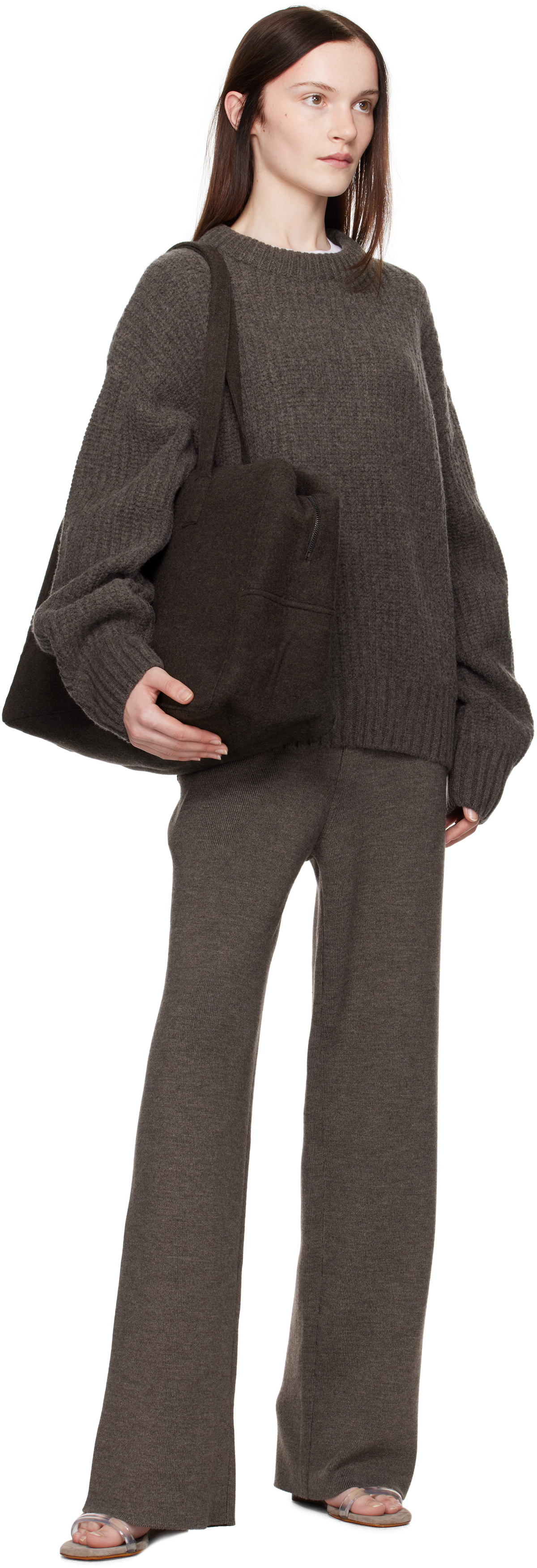 Aya Muse Gray Jacques Zipper Duffle Bag Aya Muse