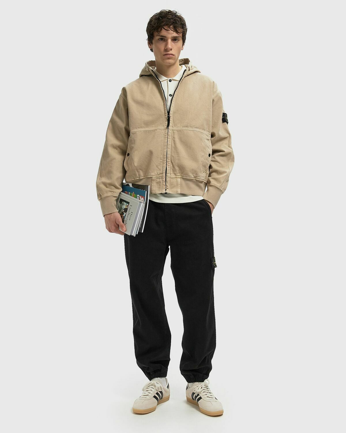 Stone Island HOODIE SWEATER Beige Mens Hoodies/Zipper Stone Island