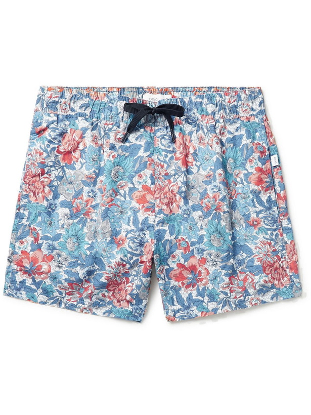 Photo: Onia - Charles Mid-Length Floral-Print Swim Shorts - Blue