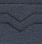 Valextra - Pebble-Grain Leather Cardholder - Men - Navy