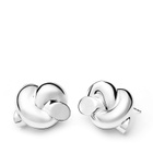 Missoma Women's x Lucy Williams Knot Oversized Stud Earrings in Silver 