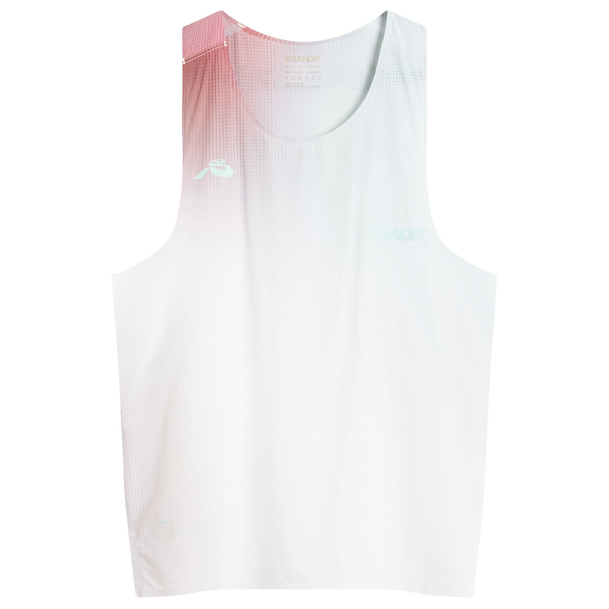 Bandit Men's Vento Singlet in Striated Gradient/Minty Blue Multi