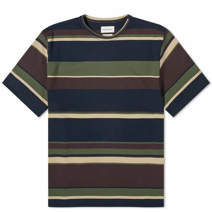 Photo: Oliver Spencer Men's Stripe Box T-Shirt in Multi