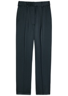 Blaze Milano Fox Satin Trousers Dark Blue