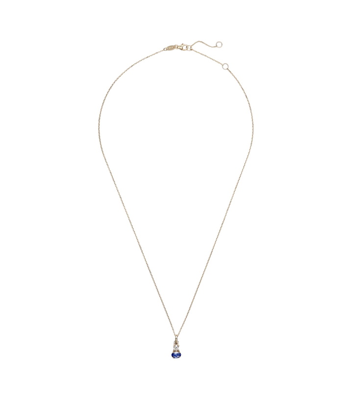 Photo: Stone and Strand Full Volume 14kt gold (585/1000) necklace with sapphire and diamond