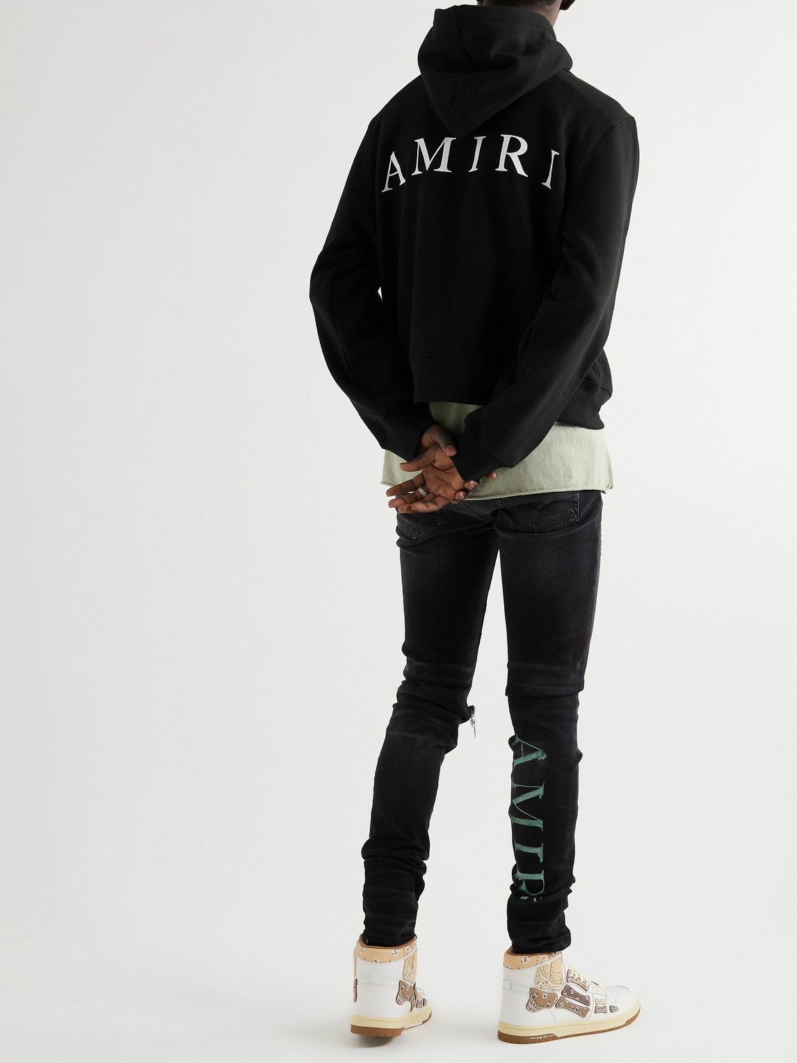 graphic-print cotton hoodie, AMIRI