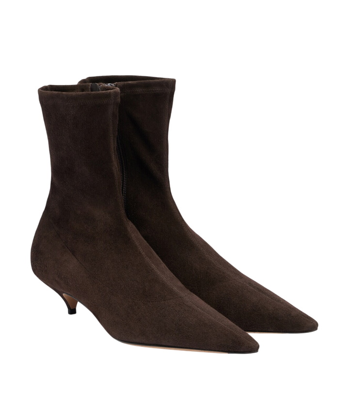 Photo: The Row Liisa suede ankle boots