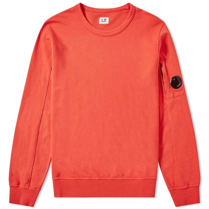 Photo: C.P. Company Light Fleece Arm Lens Crew Sweat High Risk Red