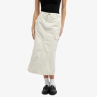 Dickies Women's Duck Canvas Cargo Midi Skirt in Whitecap Gray