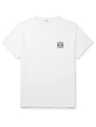 LOEWE - Logo-Embroidered Cotton-Jersey T-Shirt - White