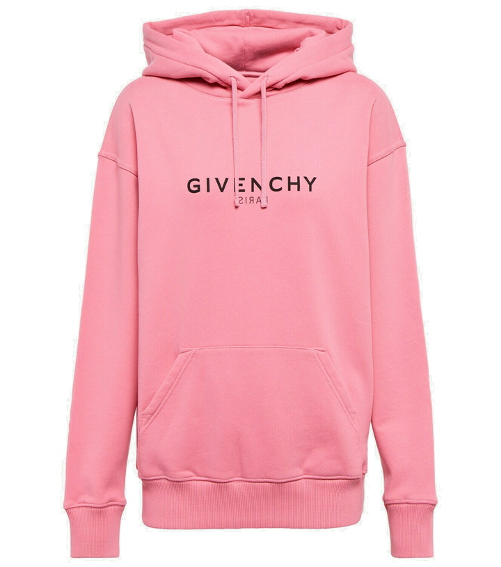 Photo: Givenchy - Logo cotton jersey hoodie