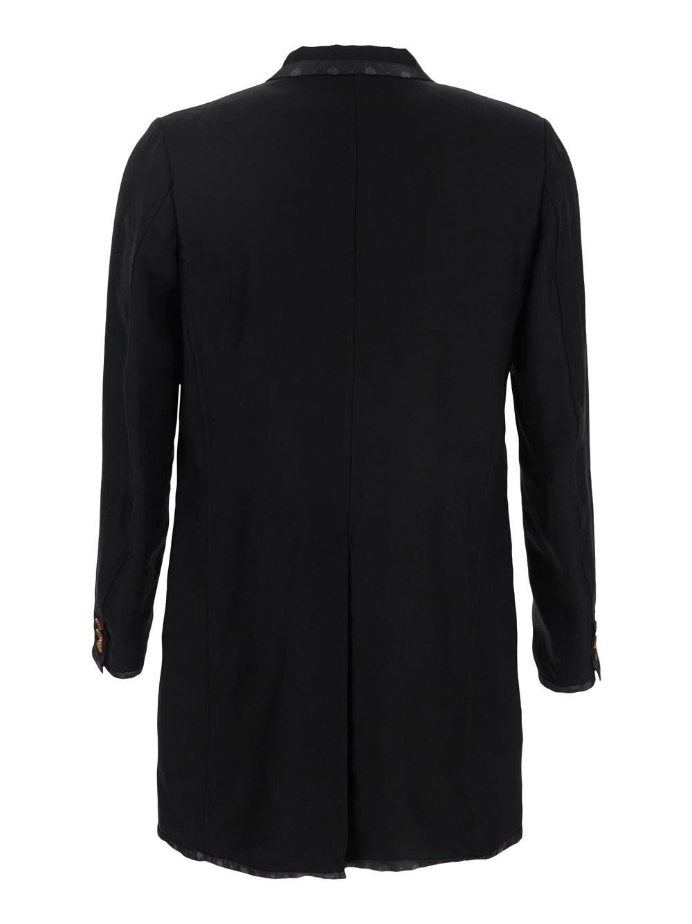 Comme Des Garçons Black Contrast Trims Coat