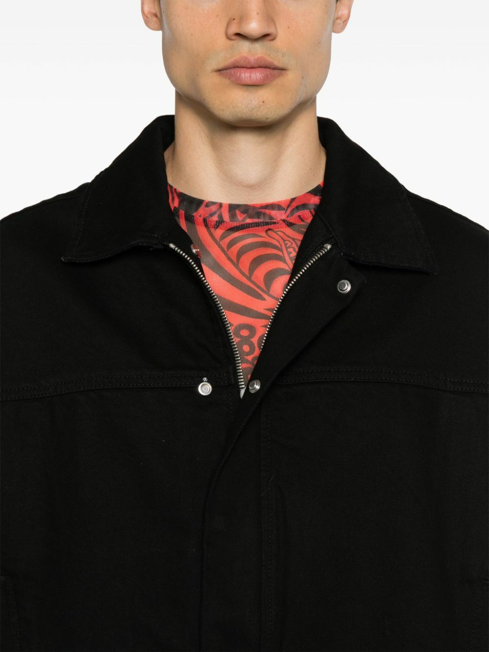 heliot emil  デニムジャケット Black Exsiccate Denim Jacket by HELIOT EMIL on Sale