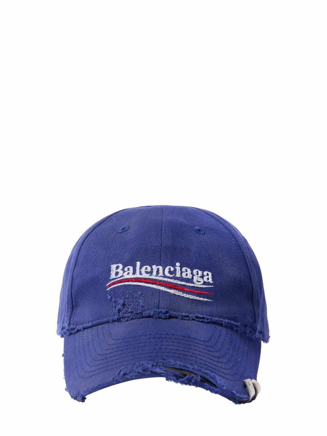 BALENCIAGA ロゴエンブロイダリー コットンキャップ BALENCIAGA - Political Cotton Drill Cap Balenciaga