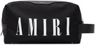 AMIRI Black Logo Dopp Kit Pouch