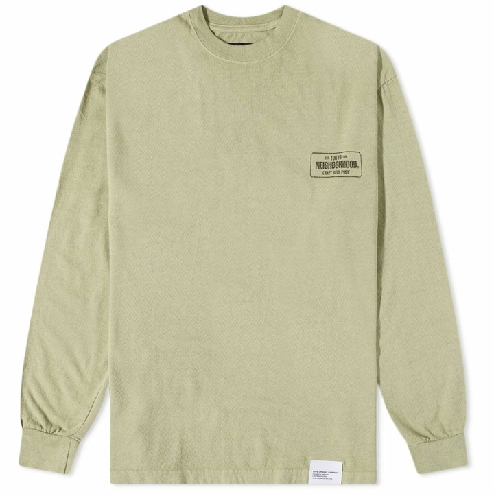 Photo: Neighborhood Men's Long Sleeve Sulfer Dyeing T-Shirt in Sand