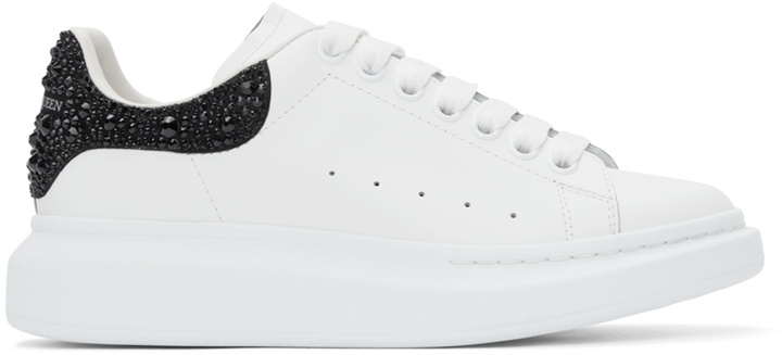 Photo: Alexander McQueen White & Black Embellished Oversized Sneakers