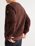 Stone Island - Logo-Appliquéd Cotton-Blend Fleece Sweatshirt - Brown