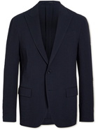 Lardini - Slim-Fit Unstructured Cotton-Blend Seersucker Blazer - Blue