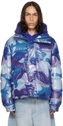 Members of the Rage Blue Camo Puffer Jacket