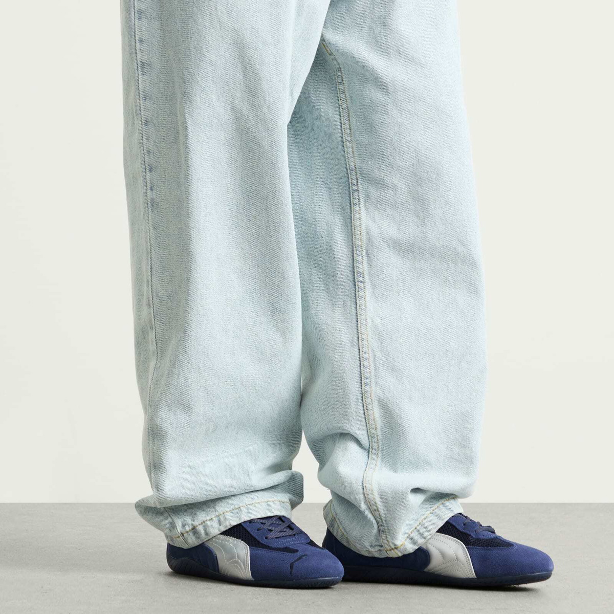 Puma Speedcat Premium Sneaker in Navy/Matte Silver
