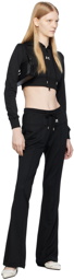 Courrèges Black Cropped Hoodie