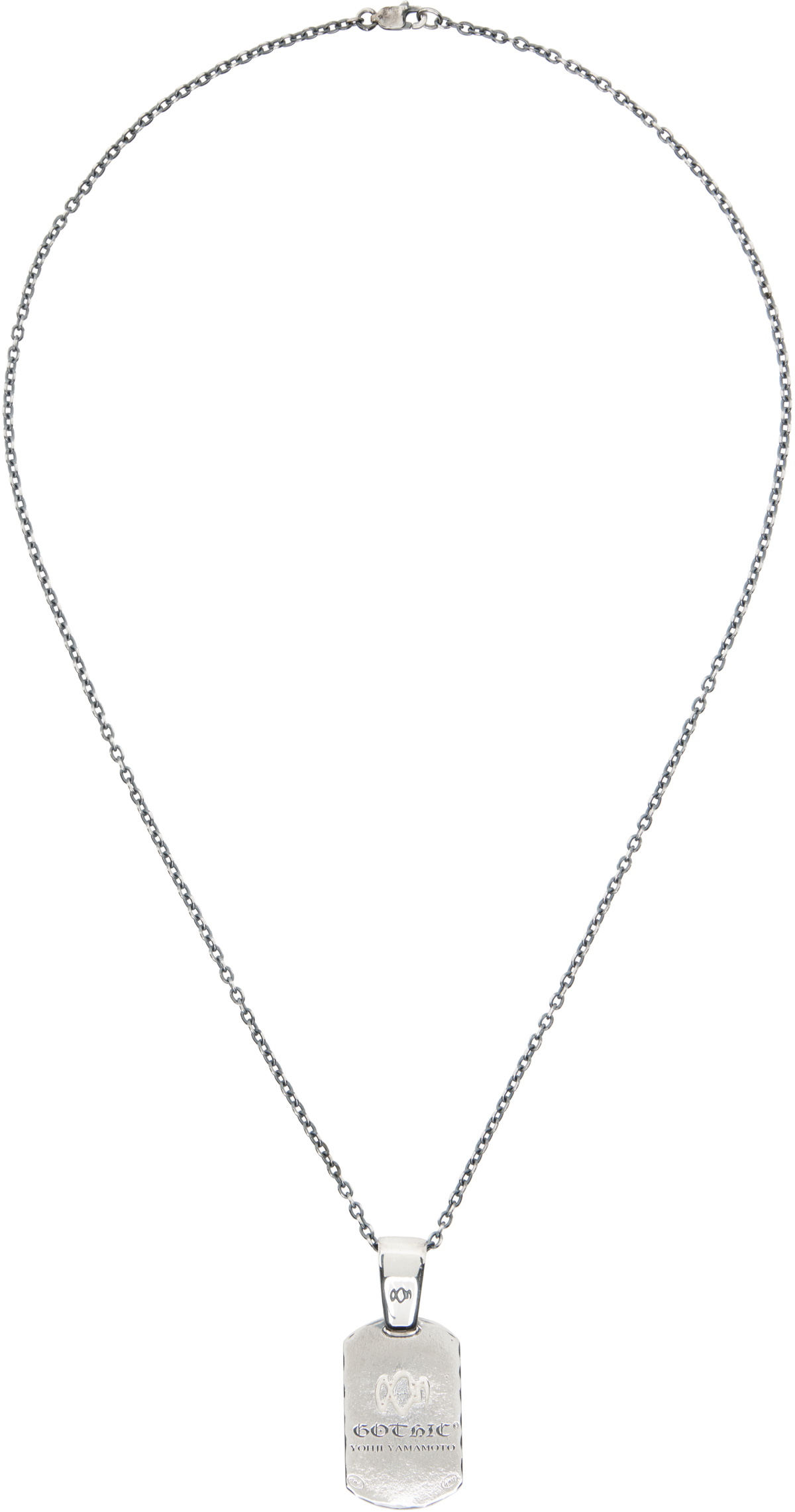 YOHJI YAMAMOTO Dog Tag Pendant Necklace