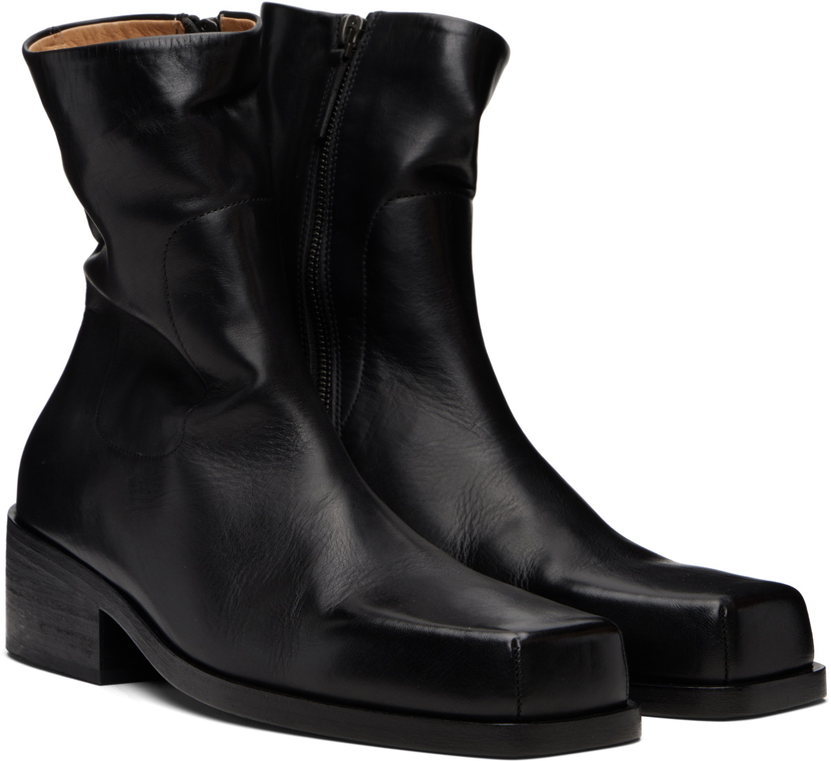 Marsèll Black Cassello Ankle Boots