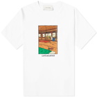 Café Mountain Men's Clubhouse Interior T-Shirt in Natural