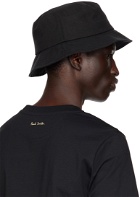 Paul Smith Black Linen Signature Stripe Trim Bucket Hat