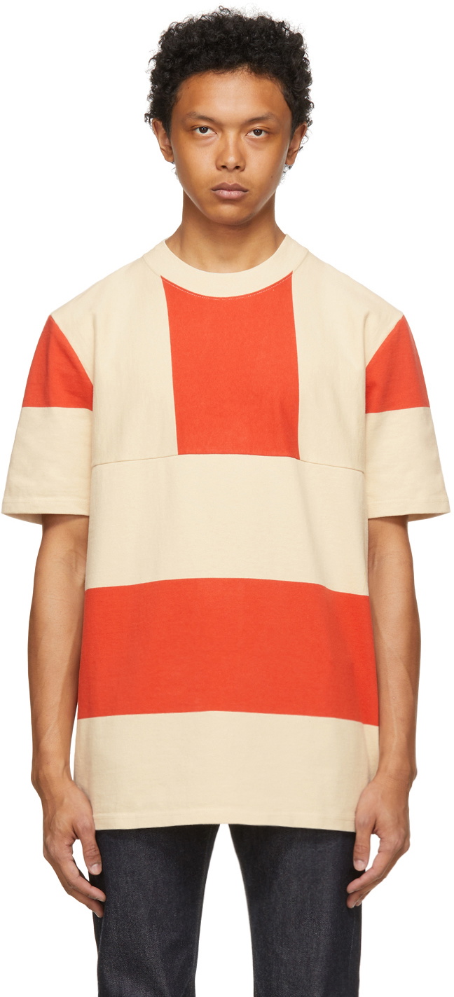 Levi's Vintage Clothing White Striped 1950s Sportswear T Shirt, $90, SSENSE