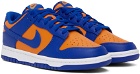Nike Orange & Blue Dunk Low Retro Sneakers