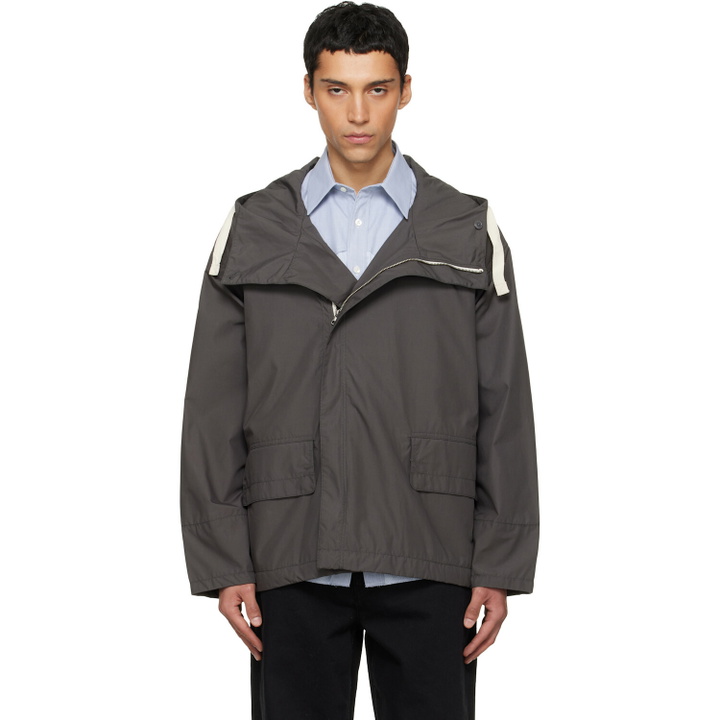Photo: nanamica Gray Hooded Deck Jacket