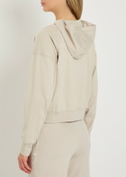 Vuori Halo Modern Hooded Jersey Sweatshirt Ecru