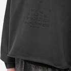 Maison Margiela Men's Embroidered Numbers Logo Hoody in Charcoal