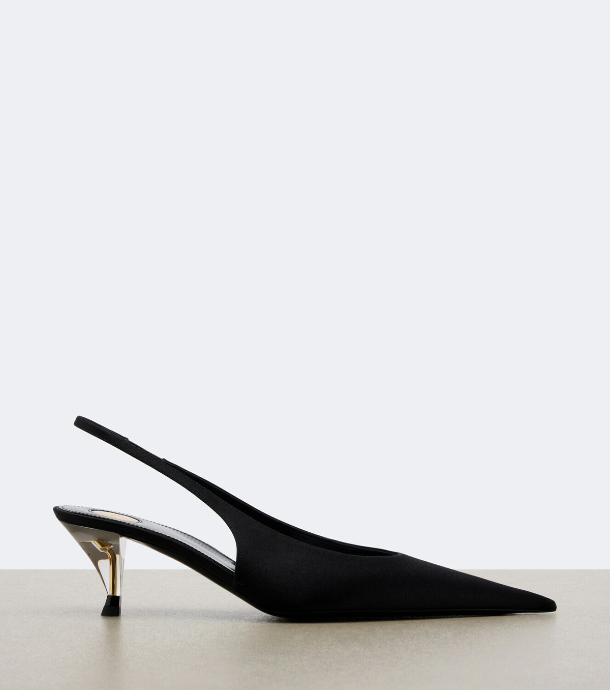 Saint Laurent Fanny satin slingback pumps