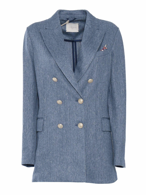 Photo: Circolo 1901 Linen And Cotton Double Breasted Jacket