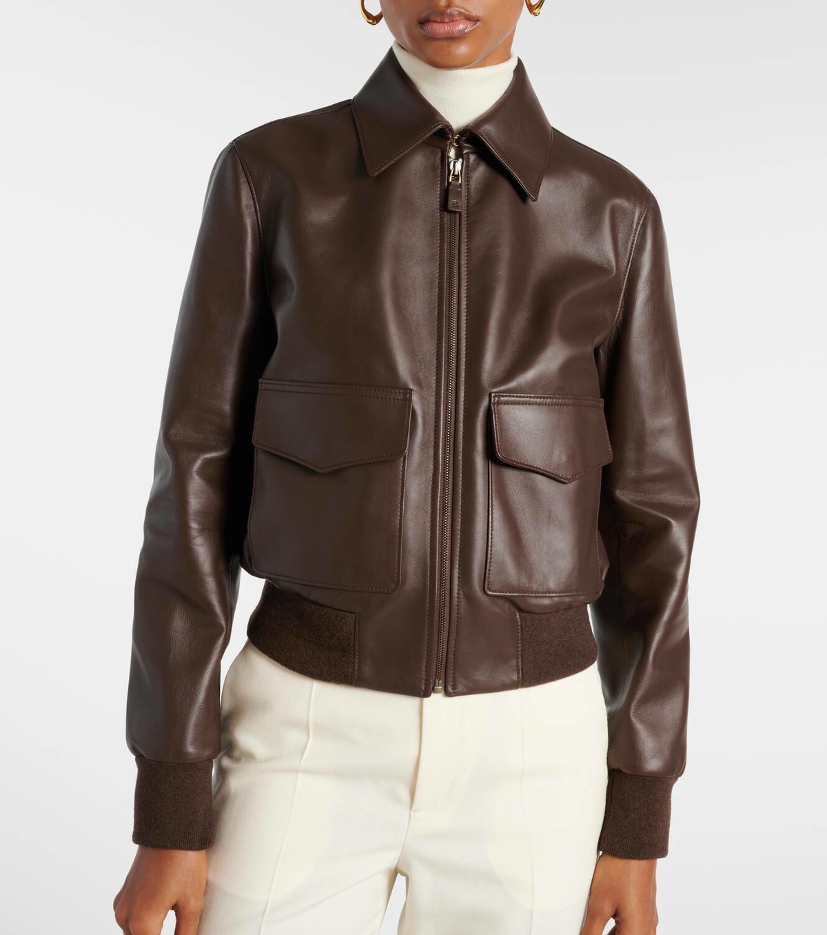 Ralph Lauren Collection Sullivan leather bomber jacket