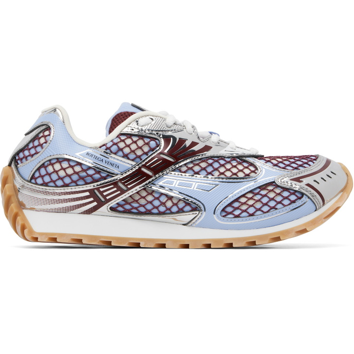 Photo: Bottega Veneta Blue & Burgundy Orbit Sneakers